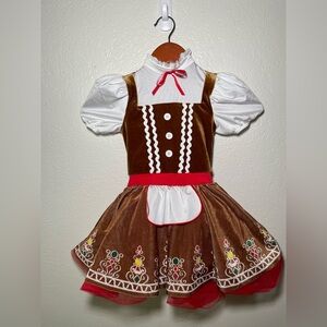 Weissman Showtime Gingerbread Girl dress size XSC small 4/5